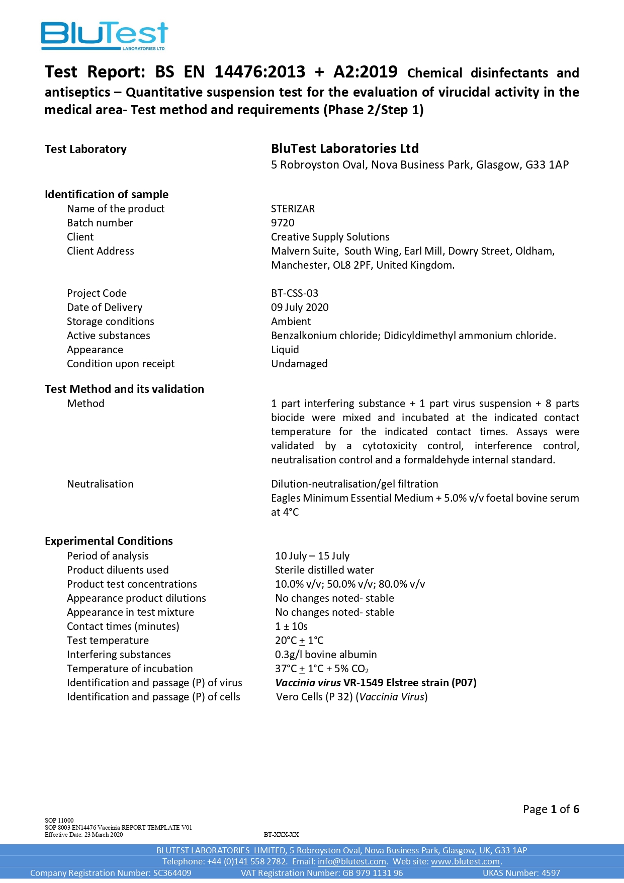 Covid 19 Test Report